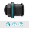 tank connector Push IN, G 1 un G 3/4 (melns, sienu biezumam 2-10 mm)