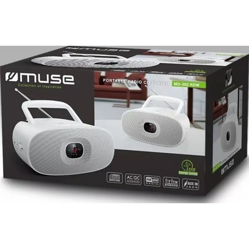 Pārnēsājams CD atskaņotājs Muse MD-202 Balts
