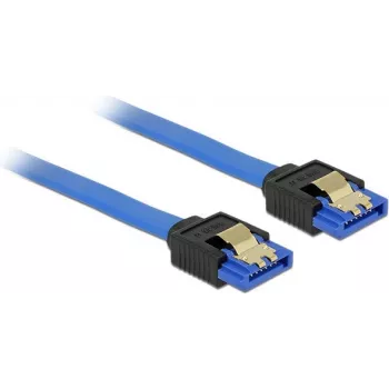SATA kabelis DeLOCK 84981 1 m SATA 7 kontaktu melns zils