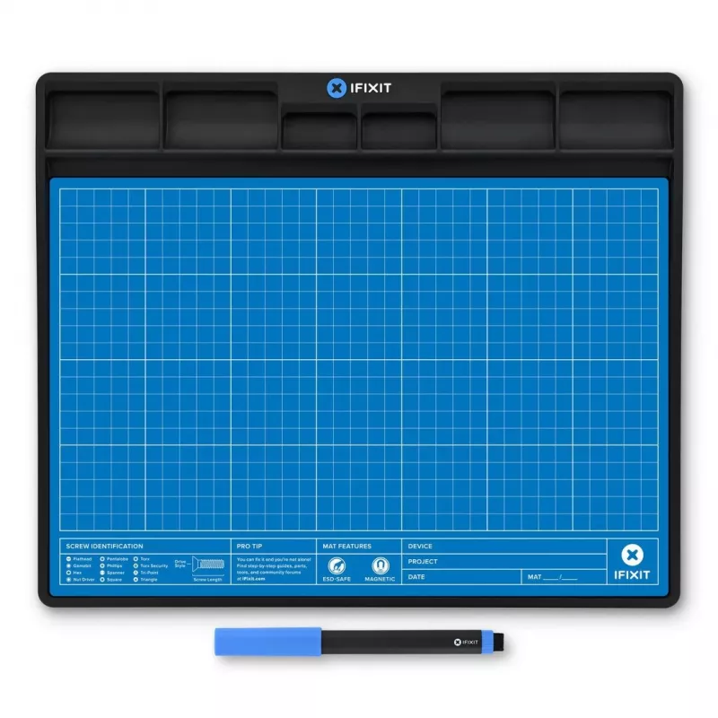Magnētiskais paliktnis iFixit FixMat 1 300x250 mm ar pildspalvu