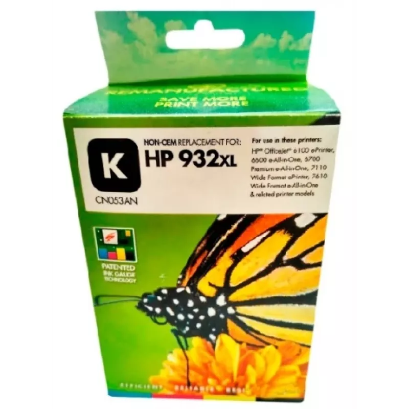 Kārtridžs Saderīgs Static-Control Hewlett-Packard 932XL CN053AE 100ml Melns