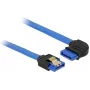 SATA kabelis DeLOCK 84991 0.5 m SATA 7 kontaktu melns zils