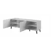 RTV skapis ABETO 150x42x52 balts/balts glancēts