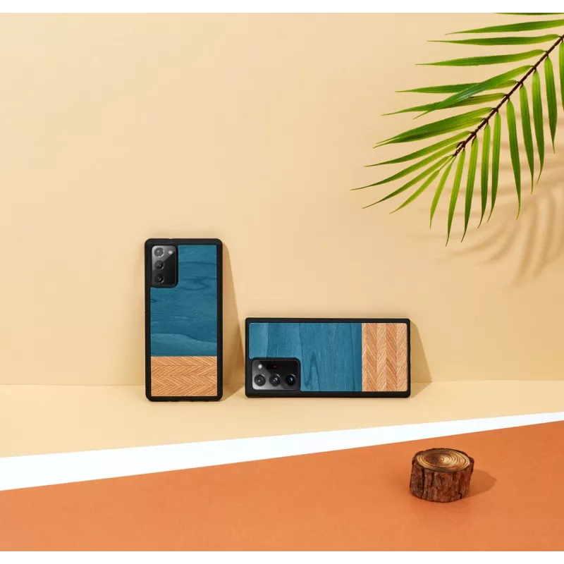 Viedtālruņa maciņš man and wood Galaxy Note 20 džinsa melns — aizsargājošs džinsa stila vāciņš