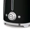 Smeg - TSF02 Toasteris 4 šķēlēm - Melns/lakots/PxAxD 41x20,8x21,5 cm/6 grauzdēšanas pakāpes/1500W