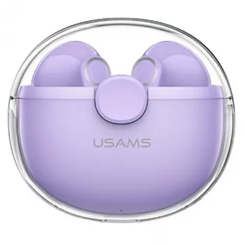 (violeta, Bluetooth Headphone 5.1) USAMS Bluetooth Headphone 5.1 Wireless TWS Earphone Touch Control Earbuds Waterproof Sport Headsets Noise Reduction