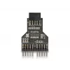 DeLOCK 60045 kabeļa savienotāju adapteris 9 kontaktu USB 2.0 2 x 9 kontaktu spraudnis Melns