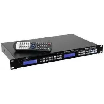Media player Omnitronic DMP-103RDS Stereo USB SD — stereo atskaņošana, USB un SD karšu atbalsts, RDS FM uztvērējs