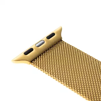 Metāla sieta maināmā siksniņa FIXED FIXMEST-434-GD Apple Watch 42/44/45/46/49 mm, zelta apdare