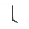 Iekšējā WLAN karte LANBERG NC-1200-WIE — Divu joslu USB WLAN adapteris, RTL8812BU, līdz 1200 Mbit/s, ārējās 2x2 antenas (5 dBi), melna
