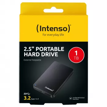 Pārnēsājams cietais disks 1 TB atjaunots, ārējais cietais disks (melns)