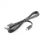 USB kabelis HTC DC-U300 Melns Vīrišķais/Vīrišķais