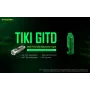 Atslēgu piekariņa lukturītis Nitecore TIKI GITD Pelēks — USB uzlādējams, 1 lm, 55 mm, 12 g, IP66