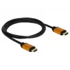 HDMI kabelis DeLOCK 85728 1,5 m A tips melns zeltains