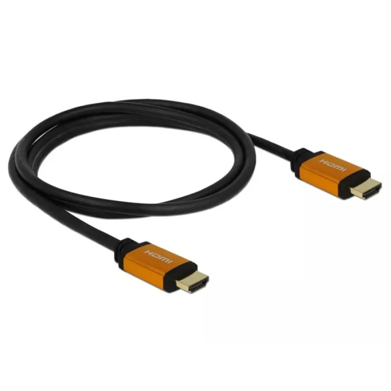 HDMI kabelis DeLOCK 85728 1,5 m A tips melns zeltains