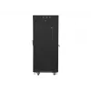 Brīvi stāvošs statīvs LANBERG FF01-6627-12BL 19 collu 27U 600x600 mm stikla durvis, 800 kg ietilpība