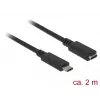 USB kabelis DeLOCK SuperSpeed USB 3.2 Gen 1 2m USB C melns