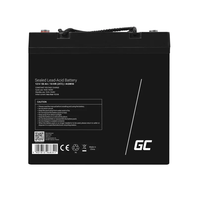 Vehicle Battery AGM zaļa Cell AGM56