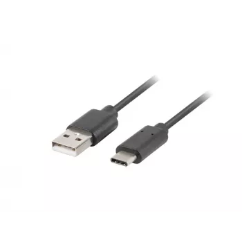 USB 2.0 kabelis LANBERG CA-USBO-10CU-0005-BK — USB A uz USB C, 0,5 m, melna