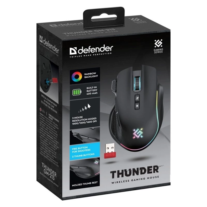pele DEFENDER GM-213 THUNDER RF 1600dpi 8P MELNS