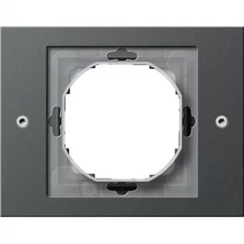 Sienas plāksne Gira TX_44 antracīta, termoplastmasa, 110×86 mm, biezums 16,3 mm