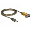 Seriālais kabelis DeLOCK 65840 USB Type-A DB-9 1,5 m melns dzeltens