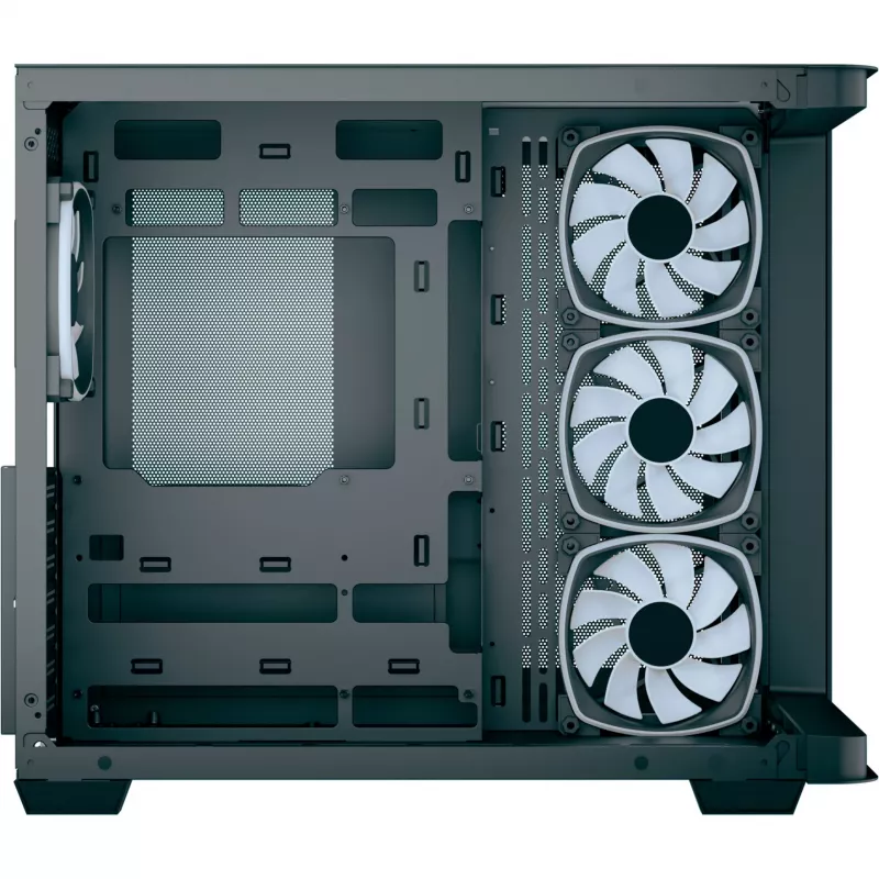 Torņa PC korpuss AEROCOOL P500C EVO-G-BK-v1 ar 2 rūdīta stikla paneļiem, melns