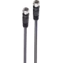 shiverpeaks ®-BASIC-S--Satellite Connection Cable, F-Plug - F-Plug, 100% Shielded, Central Pin, > 100 dB, Melns, 1,5m (BS80092-128S)