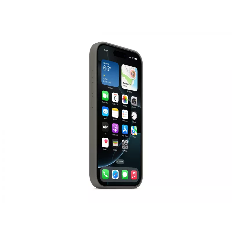 Apple iPhone 16 Pro silikona maciņš ar MagSafe - akmens pelēks