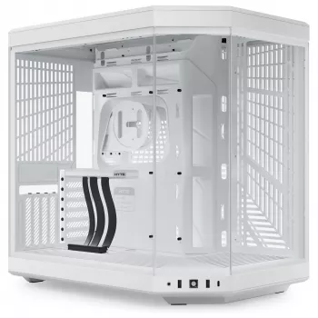 PC korpuss HYTE Y70 Midi Tower balts – atbalsta EATX, GPU līdz 42,2 cm, CPU dzesētāja augstums 18 cm