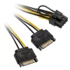 2x 15-Pin-SATA to 1x 6-Pin-PCIe Adapter - Adapter - Digitāls/Dati (AK-CBPW19-15)