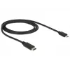 DeLOCK - USB kabelis - 5-pin Micro-USB Type B (V) - 24-pin USB Type C (V) - 1,0m (USB 3.1) - melns (83602)