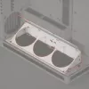 Leņķa apakšējā ventilatora kronšteins HAVN HS 420 balts — korpusa ventilatora montāžas kronšteins apakšējai šasijas uzstādīšanai