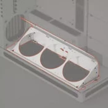 Leņķa apakšējā ventilatora kronšteins HAVN HS 420 balts — korpusa ventilatora montāžas kronšteins apakšējai šasijas uzstādīšanai