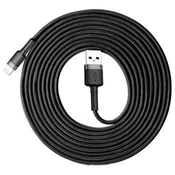 Baseus Cafule USB Lightning kabelis 2A 3m (Melns+Pelēks)