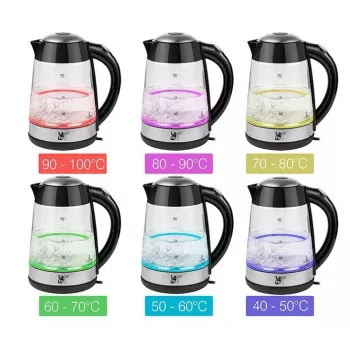 Tējkanna Lafe LAFCZA46806, 2200 W, 1,7 L, Melna