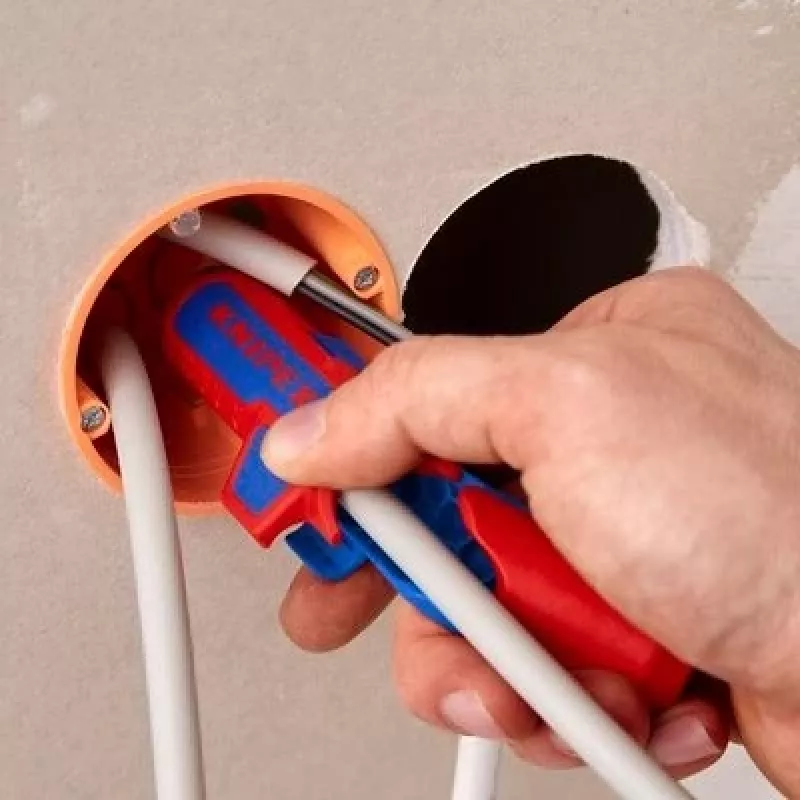Noņemšanas rīks Knipex ErgoStrip PV 16 95 03 PV kabeļiem, regulējama atdura, ergonomisks rokturis