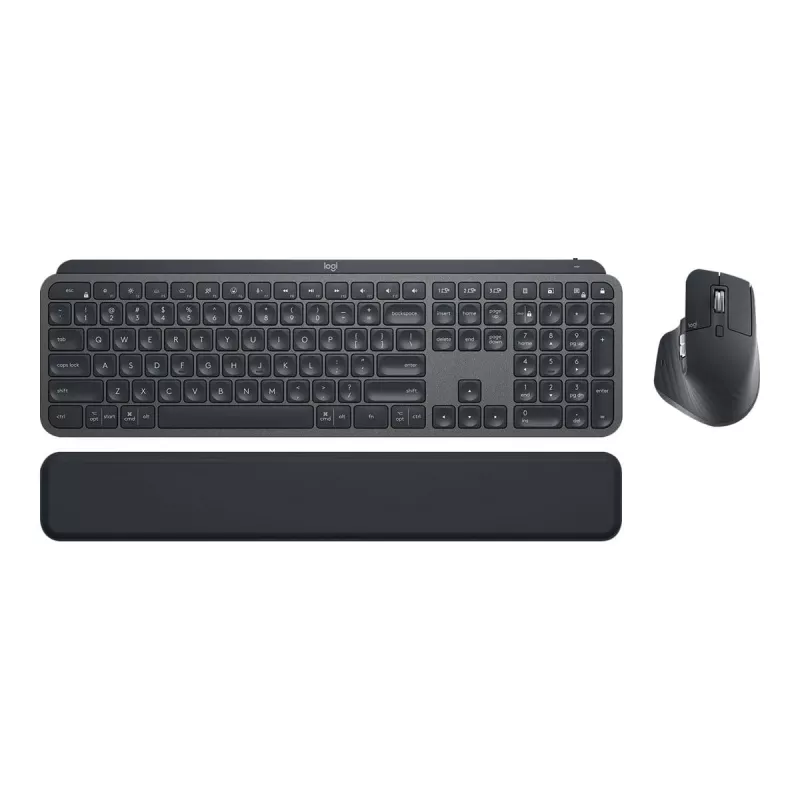 Logitech MX Keys Combo for Business - Tastatūras un peles komplekts - ar fona apgaismojumu - Bezvadu - Bluetooth LE - QWERTY - GB - Grafīts