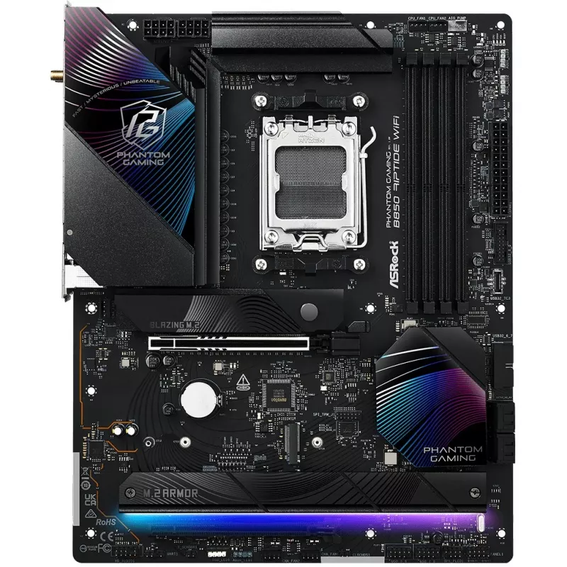 Pamatplate ASRock Phantom Gaming B850 Riptide WiFi — AMD B850, Socket AM5, ATX, DDR5, 4x M.2, Wi‑Fi 7, 2.5Gb LAN