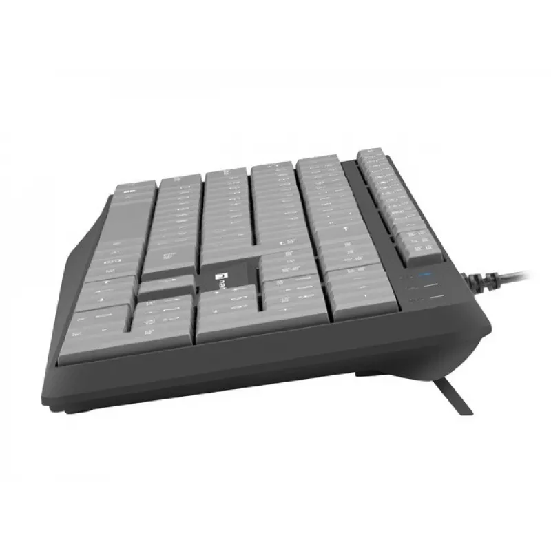 Vadu pilna izmēra tastatūra NATEC NKL-1507 USB QWERTY US International pelēka/melna, 105 taustiņi, cipartastatūra