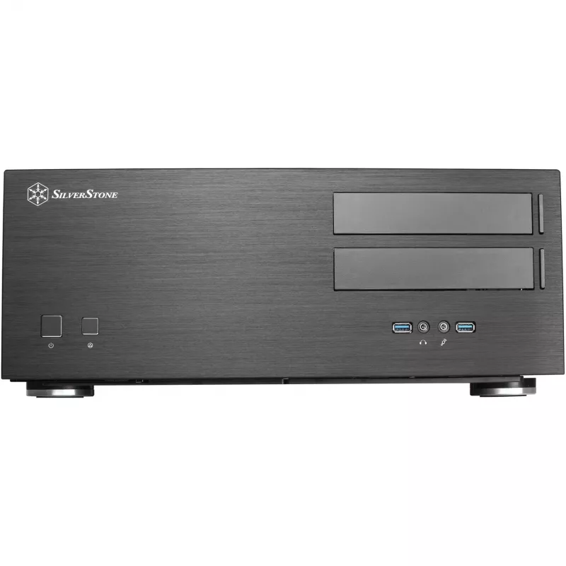 SilverStone Grandia GD08 - Dators - SSI EEB - bez barošanas bloka - melns - USB/Audio