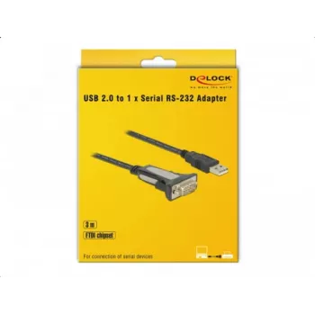 Delock adapteris USB 2.0 A tipa uz 1 x seriālo RS-232 DB9, 3 m