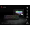 Mehāniskā spēļu tastatūra SAVIO MelnsOUT X2 PEACH — 61 taustiņu 60% QWERTY, RGB LED, hot-swap, USB Type-A/Type-C, noņemams kabelis