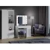 Tualetes galdiņa komplekts MIJAS, piemērota labročiem, top e shop — galds 98×76×51 cm, 4 atvilktnes, LED spogulis, balts, augstums 1460 mm