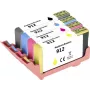 Renkforce tintes komplekts, aizstāj HP 912 (6ZC74AE) saderīgs komplekts melns, ciānzils, fuksīnsarkans, dzeltens RF-I-HP912BKCMY4PK RF-5718852 (RF-5718852)