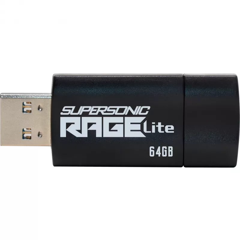 USB zibatmiņa PATRIOT Supersonic Rage Lite 64 GB USB Type-A 3.2 Gen 1, bīdāma, triecienizturīga