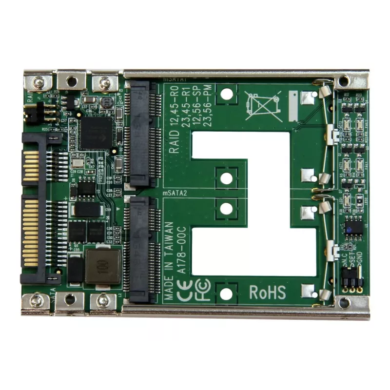 StarTech.com Dual mSATA SSD uz 2.5” SATA RAID adaptera pārveidotājs