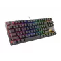 SPĒĻU KLAVIATŪRA GENESIS THOR 303 TKL CZ/SK RGB APGAISMOJUMS MEHĀNISKĀ SARKANA MELNA KARSTĀ NOMAIŅA