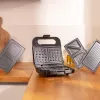 Cecotec Sendviču gatavotājs | Rock’nToast 4in1 | 1000 W | Plākšņu skaits 4 | Melns