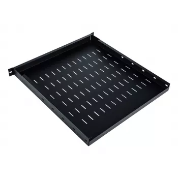 Plaukts Digitus TN-19-5/9-1U-W-BK tērauda melns 19 collu 500mm dziļums
